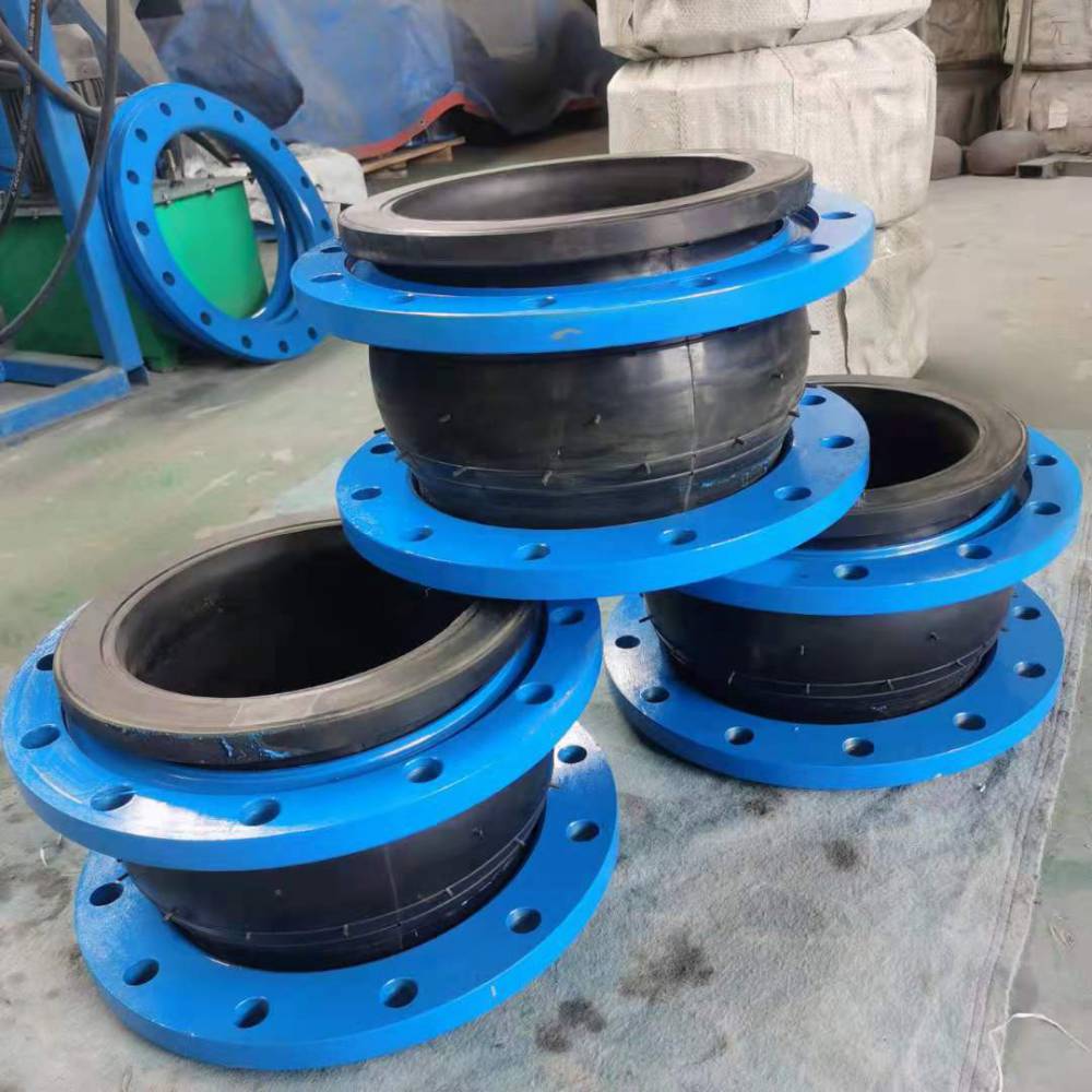 供应满洲里化工管道epdm橡胶软接头dn450镀锌法兰橡胶接