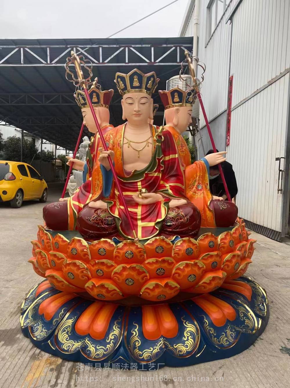 寺庙玻璃钢佛像生产大型佛像地藏王菩萨四面地藏王菩萨