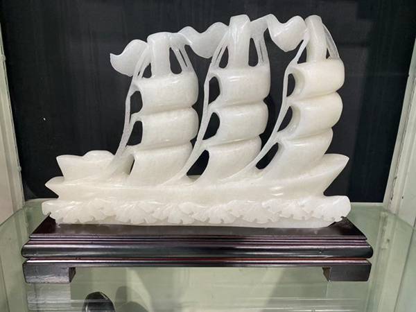 广州帆船等可定做玉石工艺品家居乔迁开业赠品
