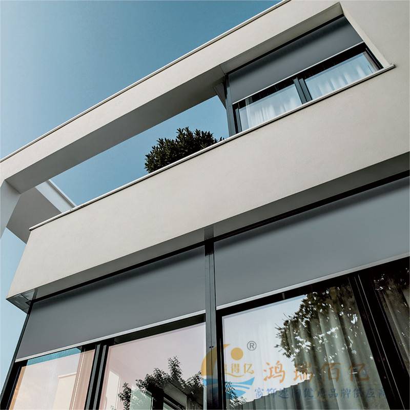 电动防风卷帘室外隔热遮阳帘阳台户外防晒帘鸿瑞佰亿北京防风卷帘