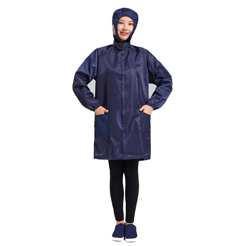 【***连帽大褂 防尘服长款男女无尘工作服车间食品厂带帽静电衣】价格