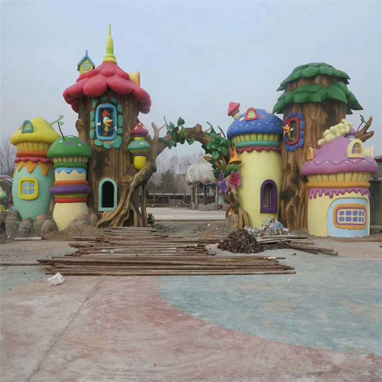 开发区混凝土假山假树制作 水泥雕塑景观假树大门 清秀园林 生产厂家