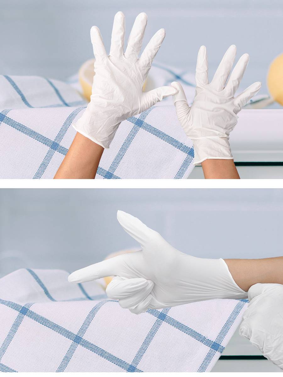 兴业卓辉serclean丁腈手套加长加厚手套防水洗碗家务多用途手套500双