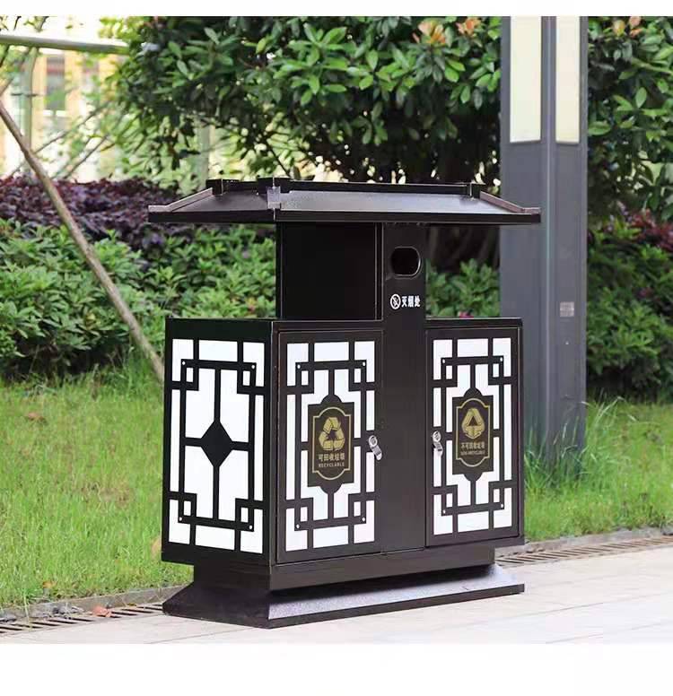 重庆古铜垃圾桶户外室外分类垃圾桶售楼部小区垃圾桶