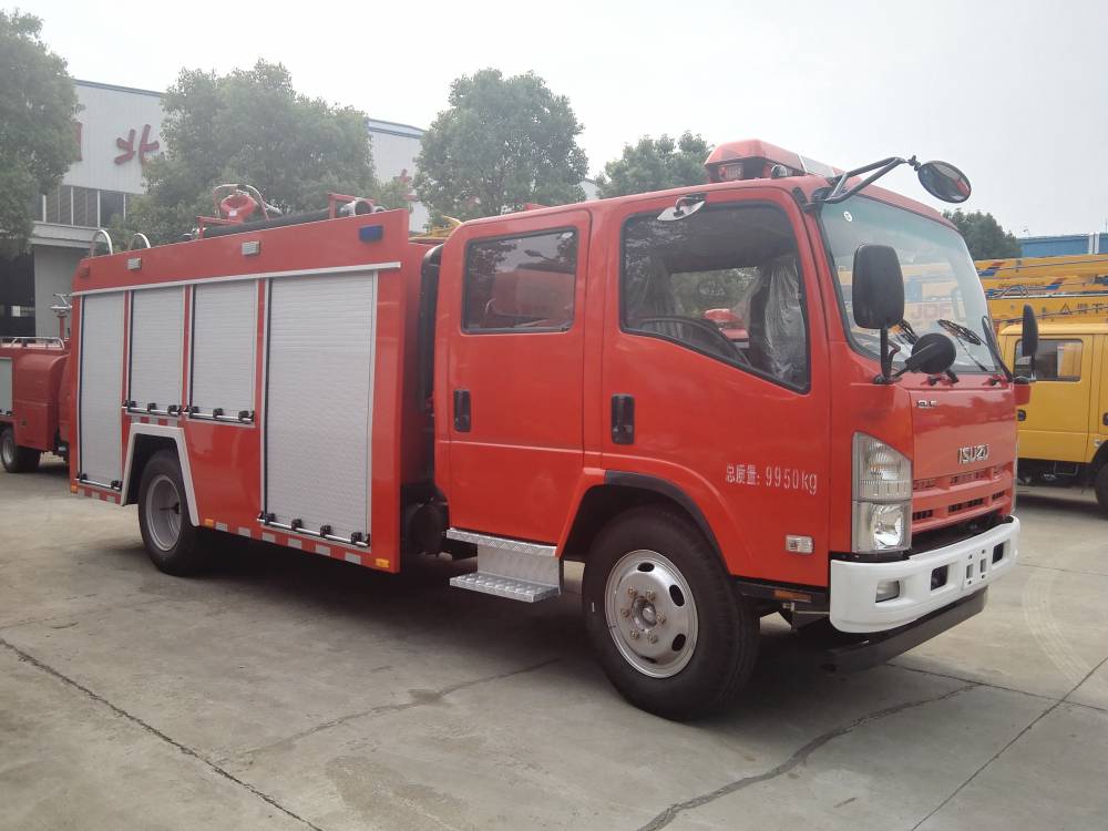 甘肃庆阳正宁54米云梯消防车干粉泡沫联用消防车5201gxfpm3吨消防车