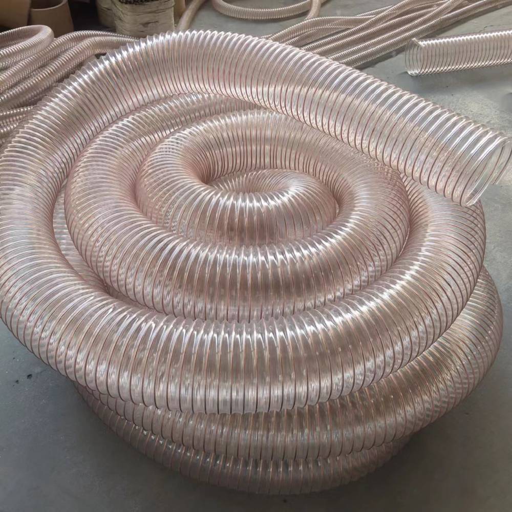 常德钢丝软管风管吸尘管加厚pu通风软管工业吸尘管吸尘波纹管不易变形