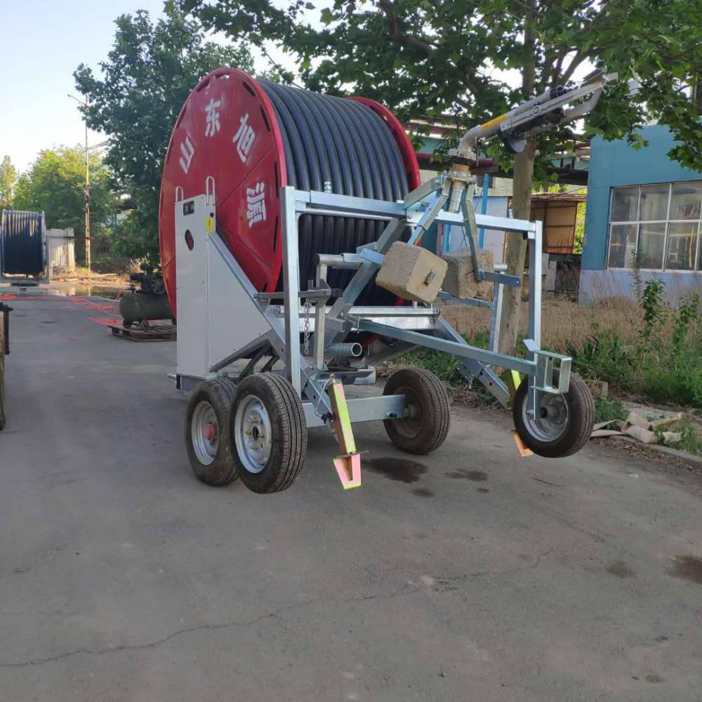 浇地神器浇地机山东旭源节水设备jp系列卷盘式喷灌机