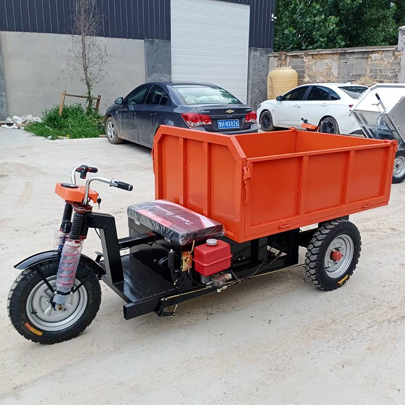 工程电动三轮车厂家久恒电动拉货三轮车山东液压自卸电动翻斗车