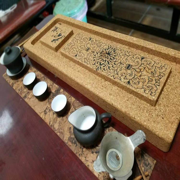 定制软木茶具 软木茶杯套 软木工艺品 欢迎来图咨询打样