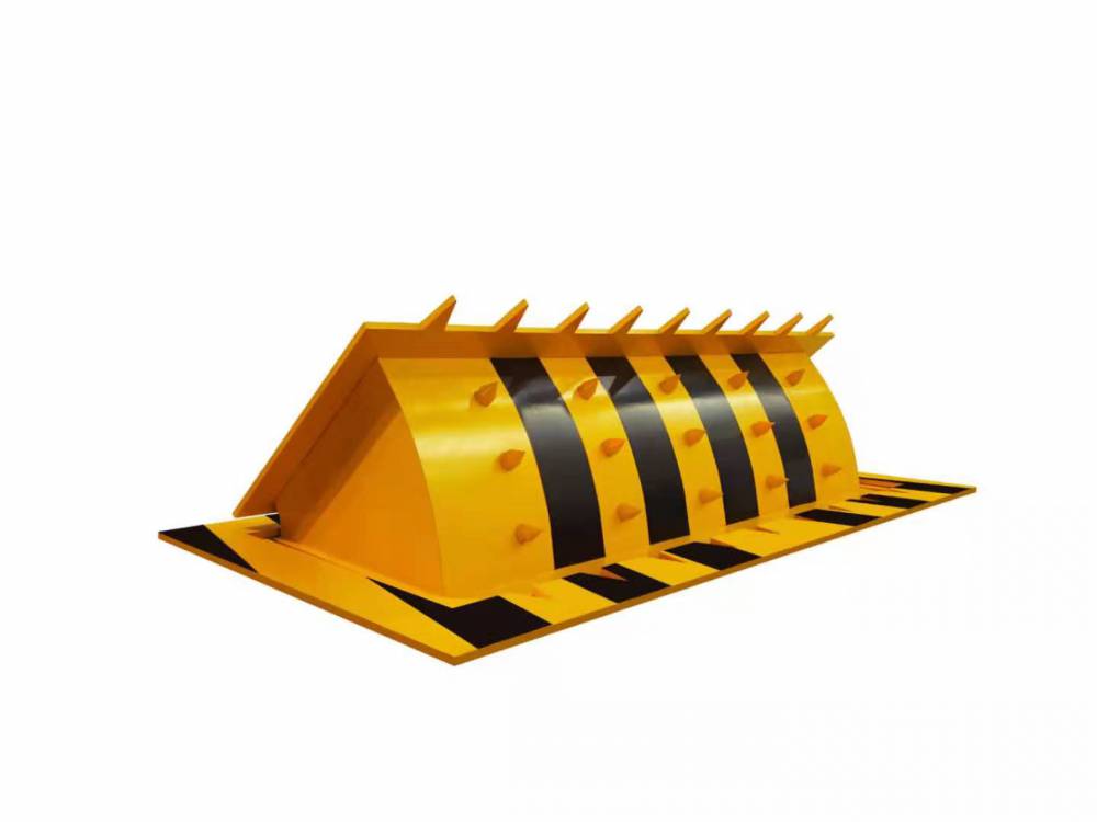 路口小区门口路障机遥控升降翻板路障机