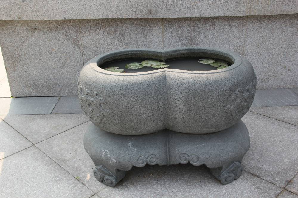 惠安海亨石业花岗岩做旧石雕水缸仿古雕塑庭院荷花缸青石大缸养鱼缸