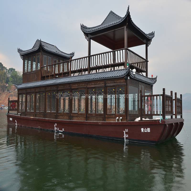 ***供应景区画舫船 山东济宁带证船检画舫船船 拍电影仿古船木船