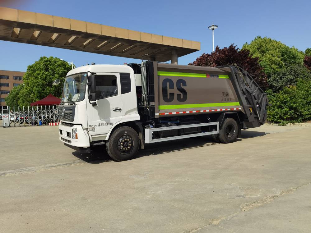 國六東風天錦全密封落地鬥壓縮垃圾車 全密封大簸箕斗壓縮垃圾車