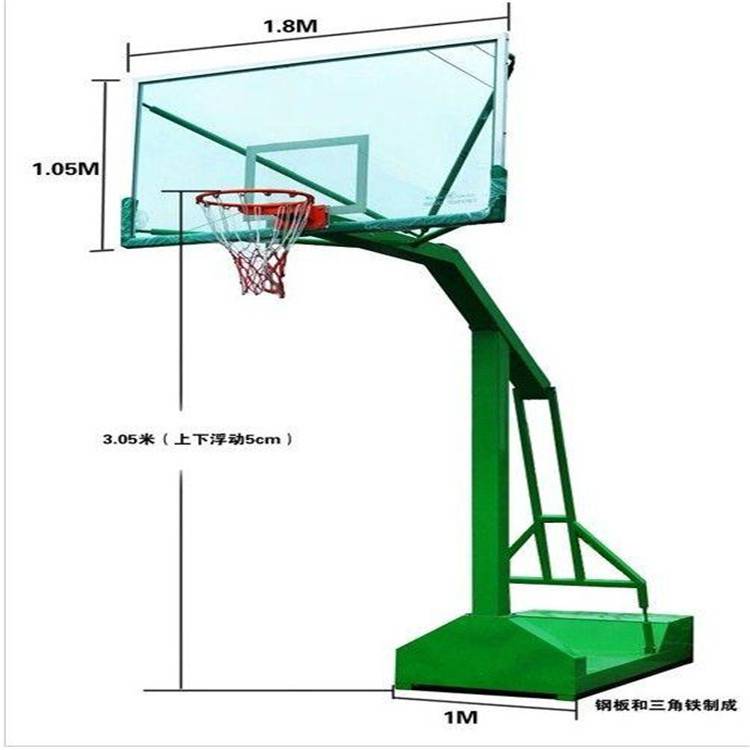 石家庄 方管直埋篮球架 方管固定篮球架子 固定含预埋件