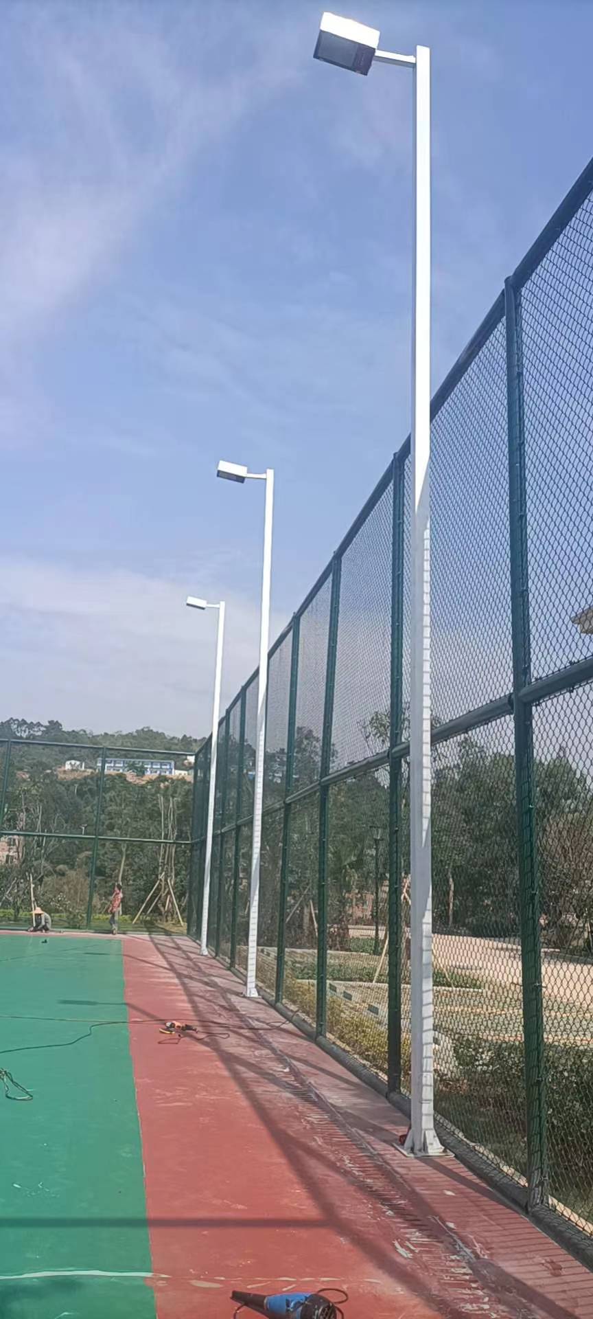 河池宜州二位灯头球场灯杆200wled球场照明支持定制