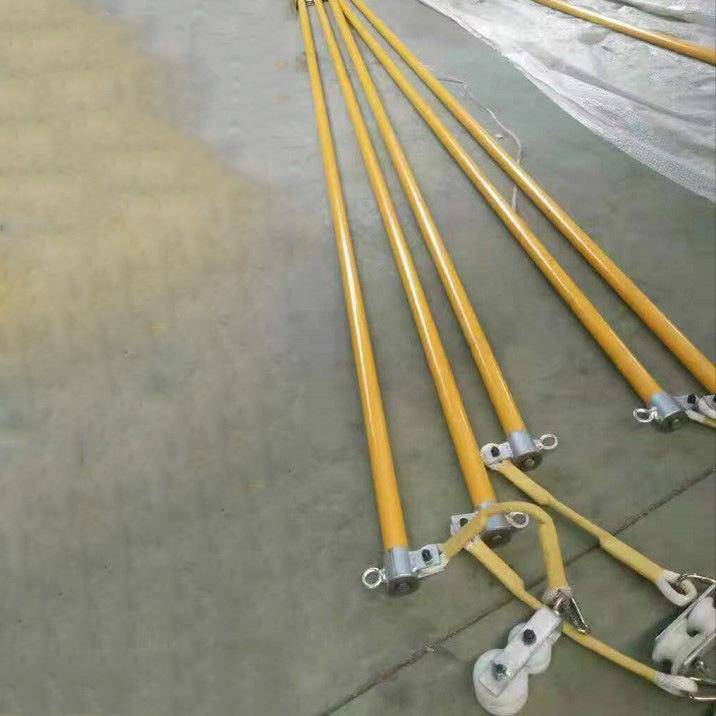 带电作业用高压线路绝缘跨越杆高空作业绝缘杆供电站桥梁跨越锁杆