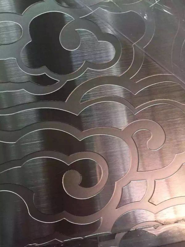 不锈钢镀铜蚀刻发黑红古铜板图片不锈钢镀铜蚀刻发黑红