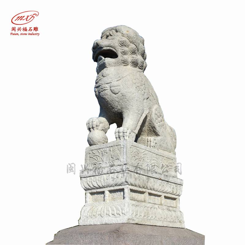 闽兴福神兽雕刻出售汉白玉石狮子庙门前石雕狮子一对现货- 供应商网