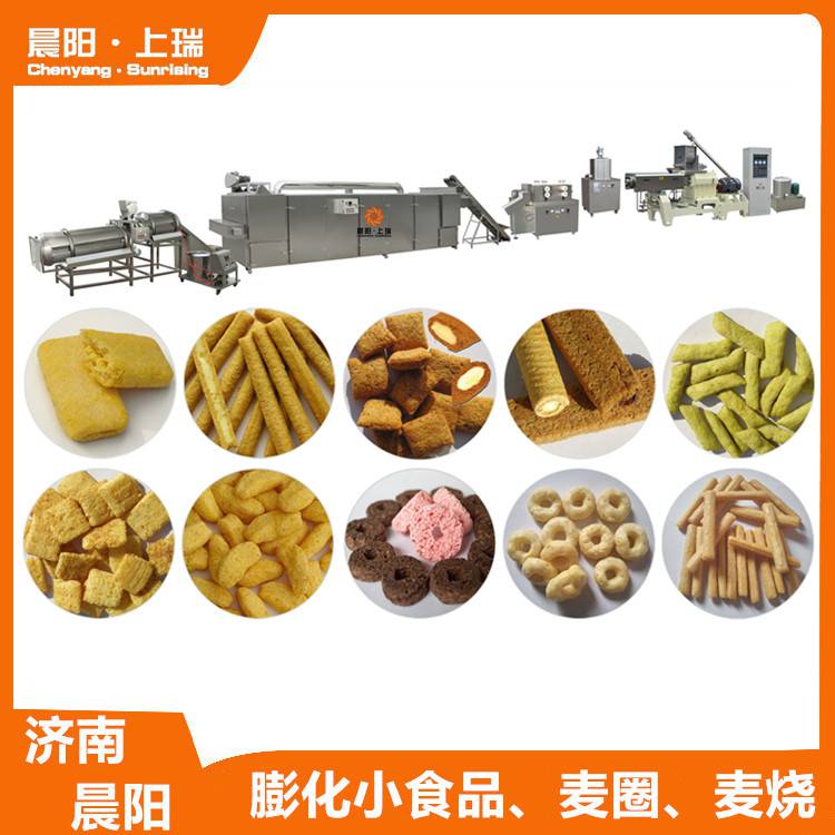 麦香鸡块生产线 麦烧夹心米果膨化机械设备
