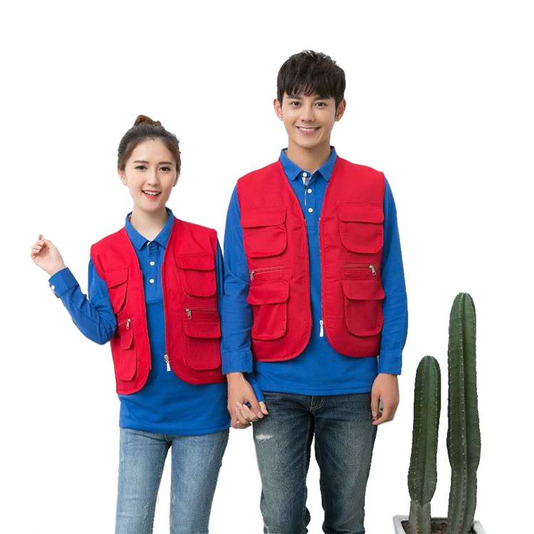 摄影导演记者工作服定做印字多口袋马夹订做