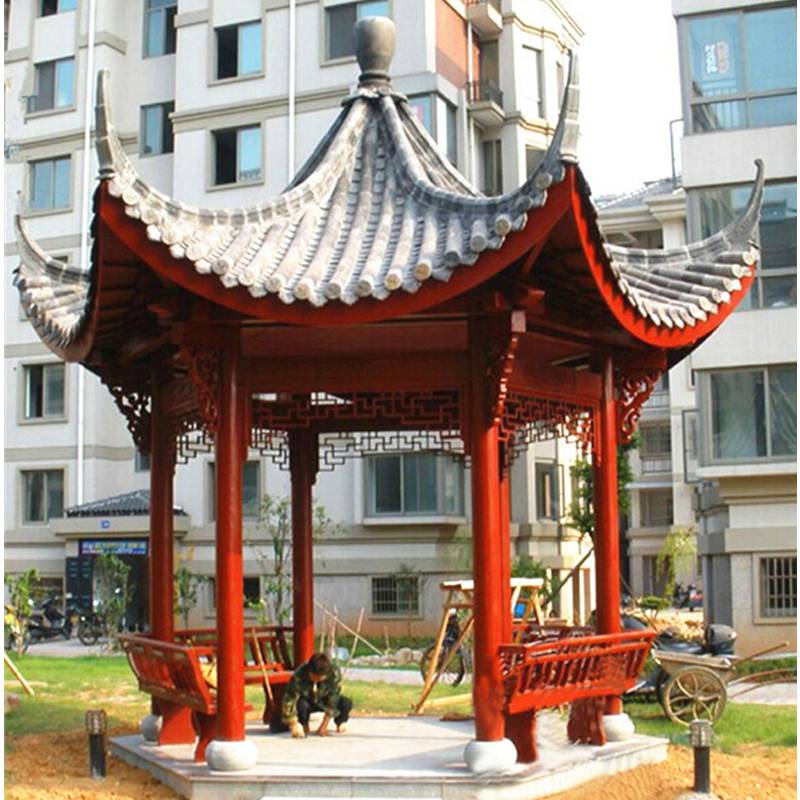 ***成品古建六角亭实物拍摄