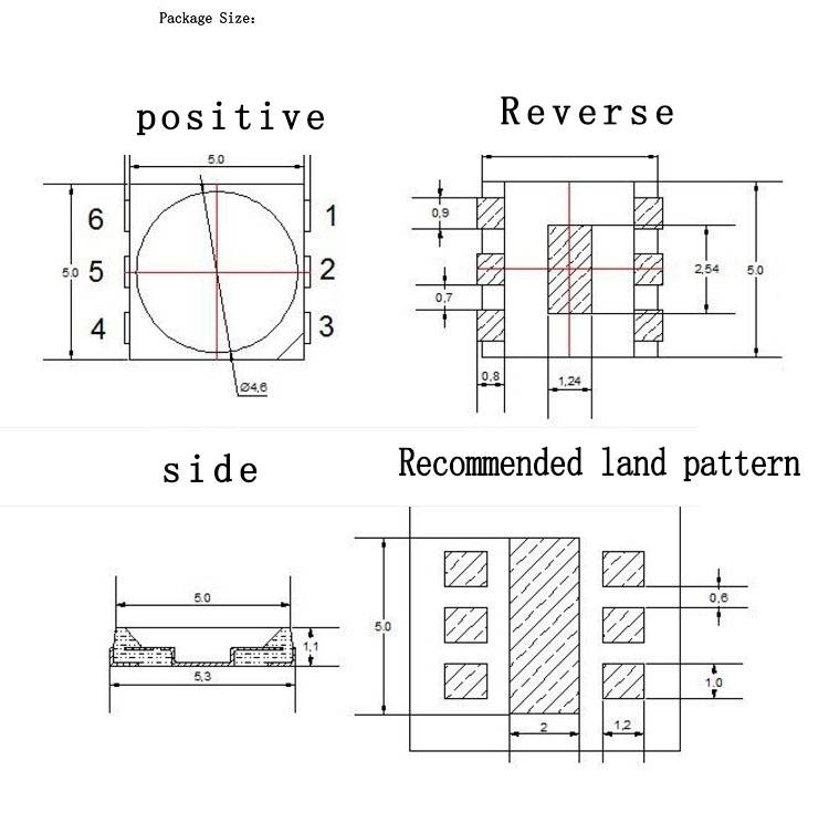 灯珠生产厂5050rgb大功率05wrgb灯珠06w七色全彩rgb灯珠