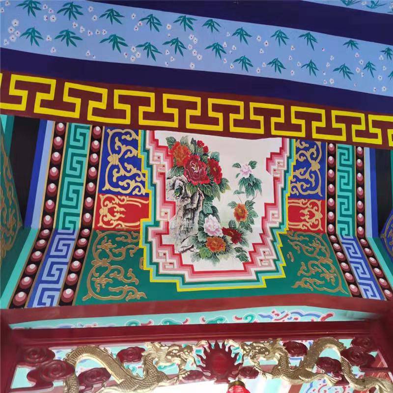 安徽油漆彩绘厂家 外墙油漆彩绘 仿古祠堂彩绘