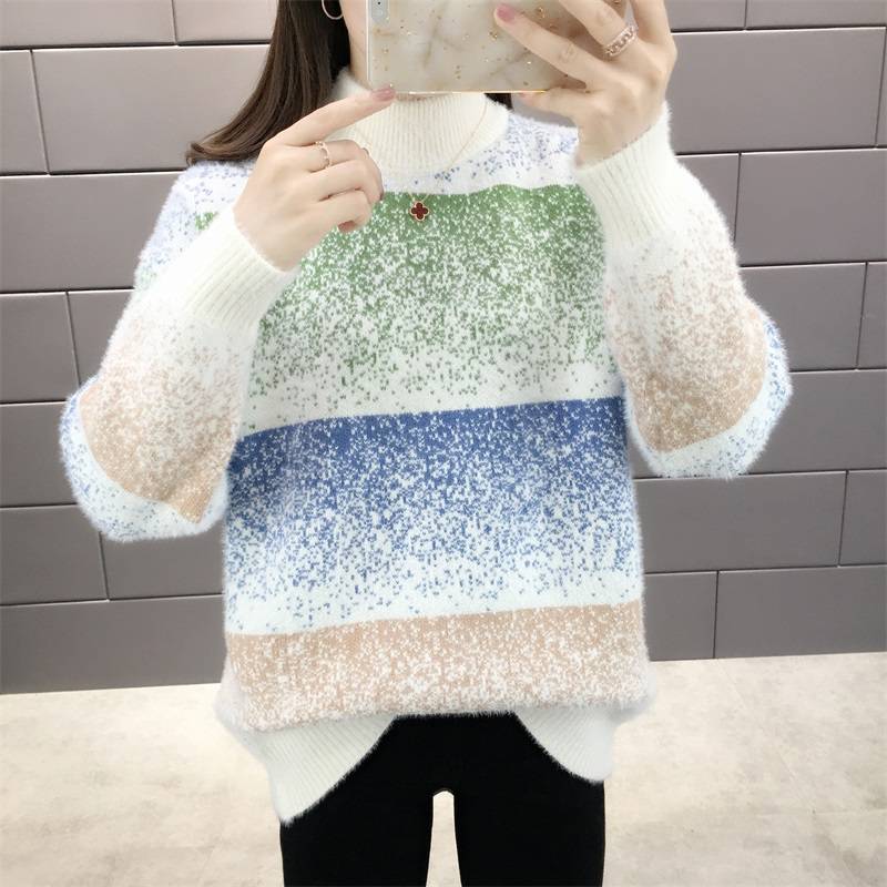 女针织套头羊毛衫深圳义乌小商品批发城冬季韩版新款毛呢