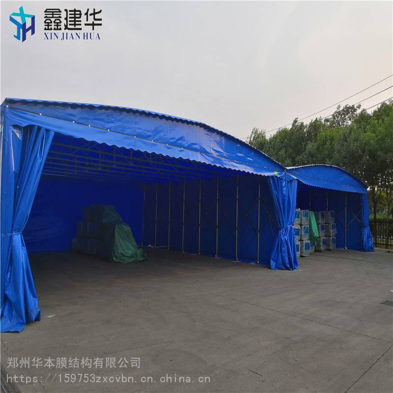 广东湛江仓库遮雨棚伸缩推拉雨棚推拉防雨棚