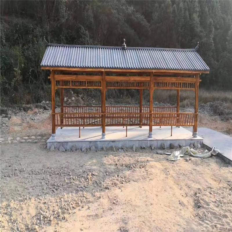 防腐木树脂瓦长廊 巴南树脂瓦长廊 江津树脂瓦长廊 树脂瓦景观长廊