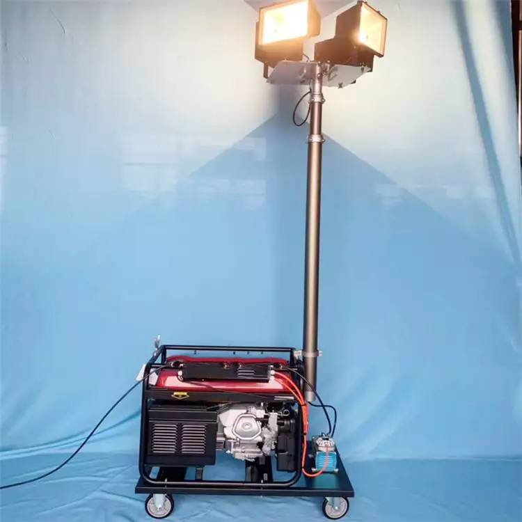 欧拓机械无线遥控移动夜晚工程照明车道路施工伸缩式铁路施金卤led灯