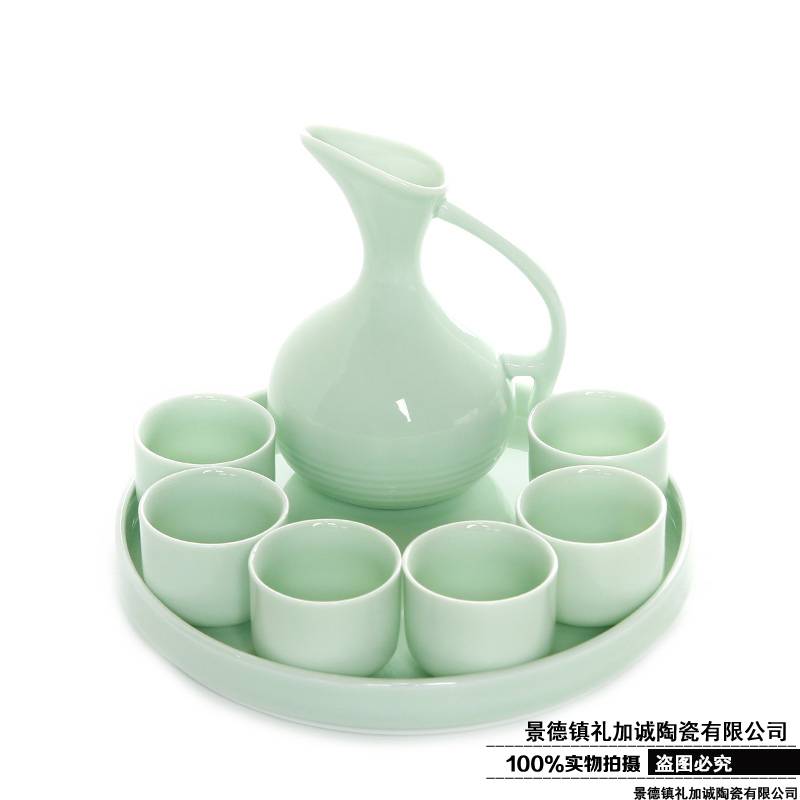 高档白酒杯套装陶瓷酒具骨瓷景德镇