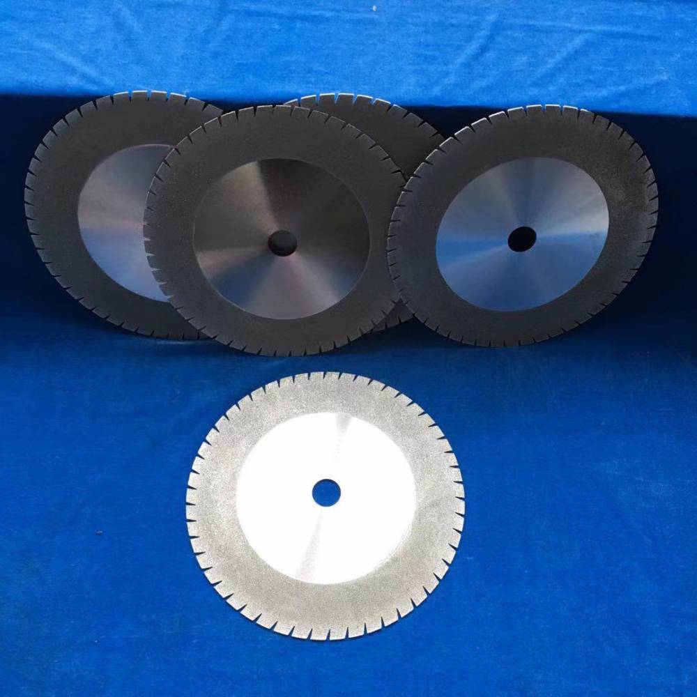 定做异形开齿电镀金刚石切割片锯片切割汽车密封条含不锈钢丝