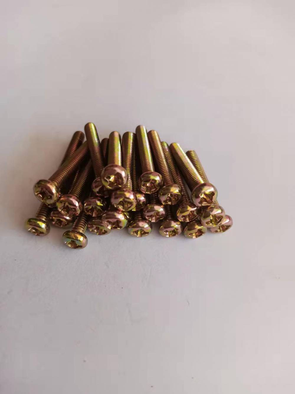 320十字圆头机丝镀锌盘头螺丝