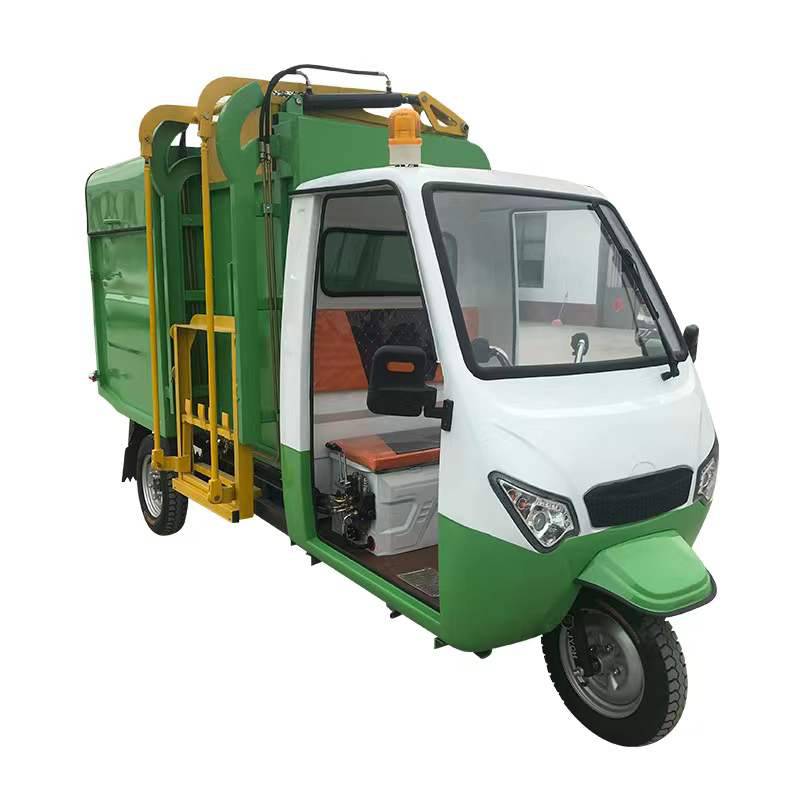 美晟电动三轮挂桶垃圾车小型自装自卸环卫车物业小区多功能3方清