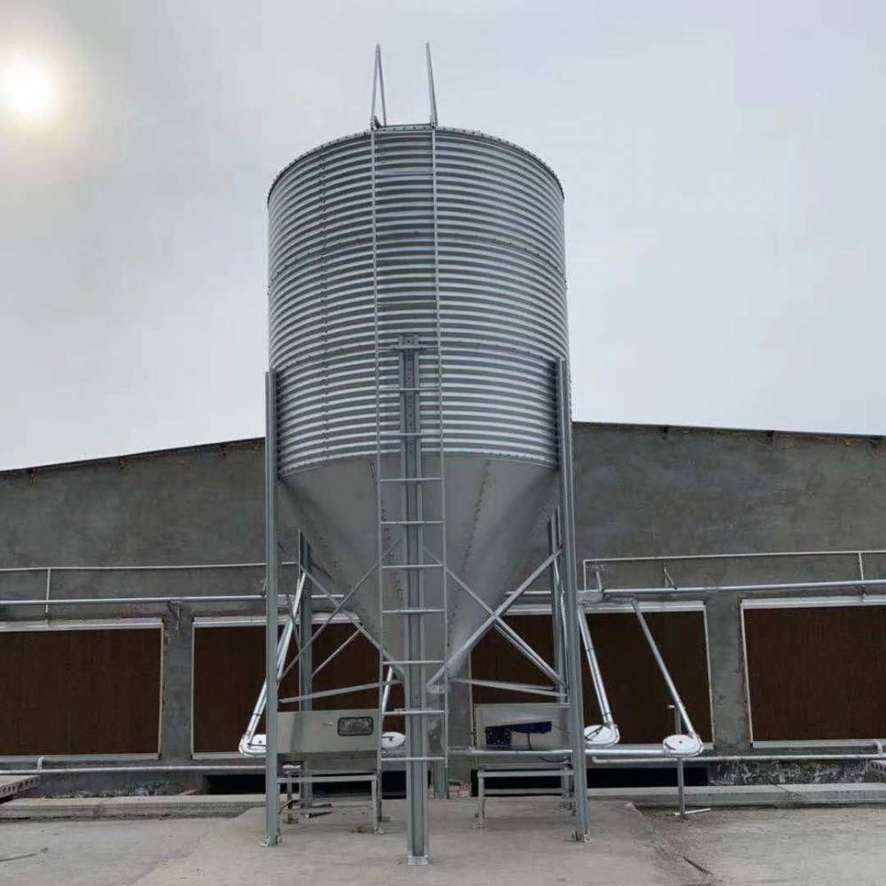 山东镀锌板料塔20吨育雏舍料塔