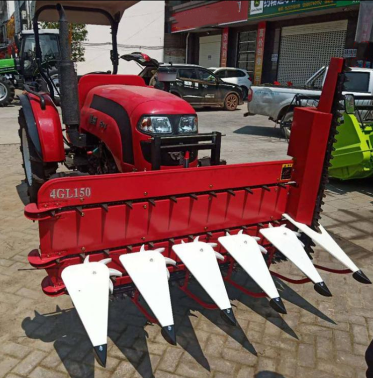 青贮玉米杆高丹草收割机小四轮带甜象草收割机谷子放片机