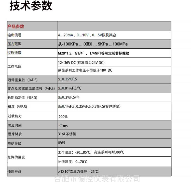 WP401A压力变送器