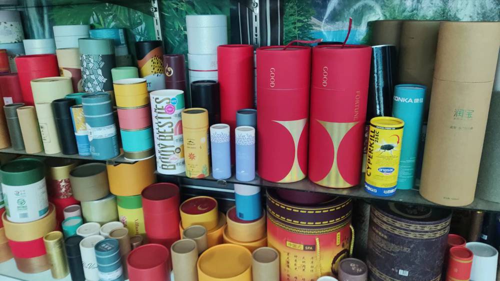 广州佛山厂家印字纸筒包装礼盒圆柱形天地盖纸罐零食茶叶圆筒包装盒