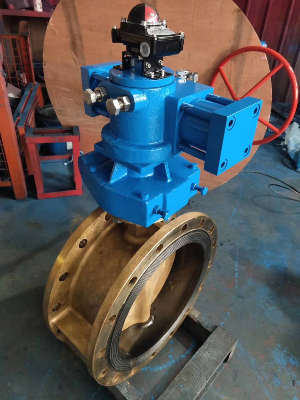 senma液动液压快开快关c954青铜板法兰蝶阀d741xp16q