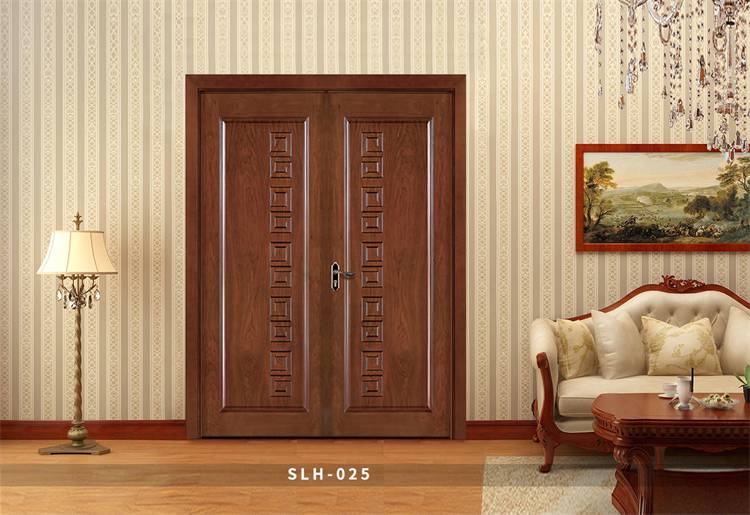 德州木门厂家批发烤漆对开门办公室用实木复合门室内套装门定制