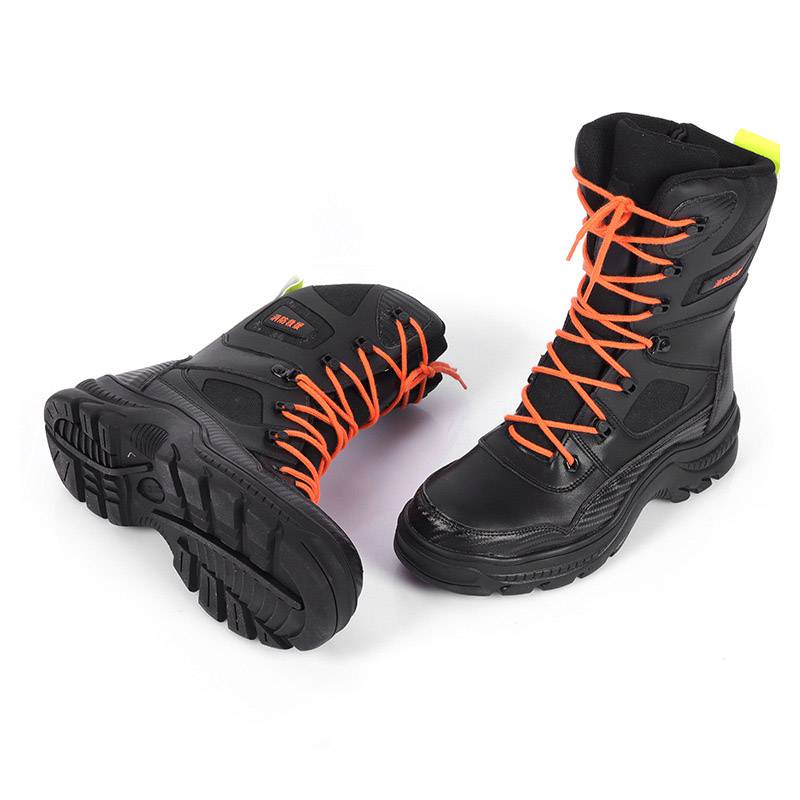 阻燃抢险救援靴防砸防扎高帮鞋消防员灭火防护靴救援靴合盾