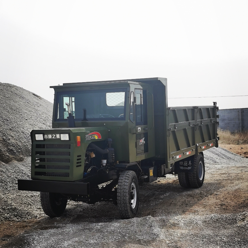 载重十吨矿用四驱工程四轮运输拖拉机自卸货车