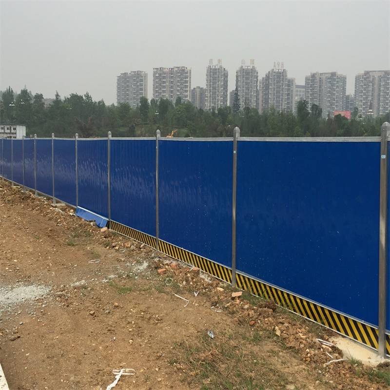 工程市政新式拼接围挡小草彩钢拼组护栏淮盛封闭式围墙