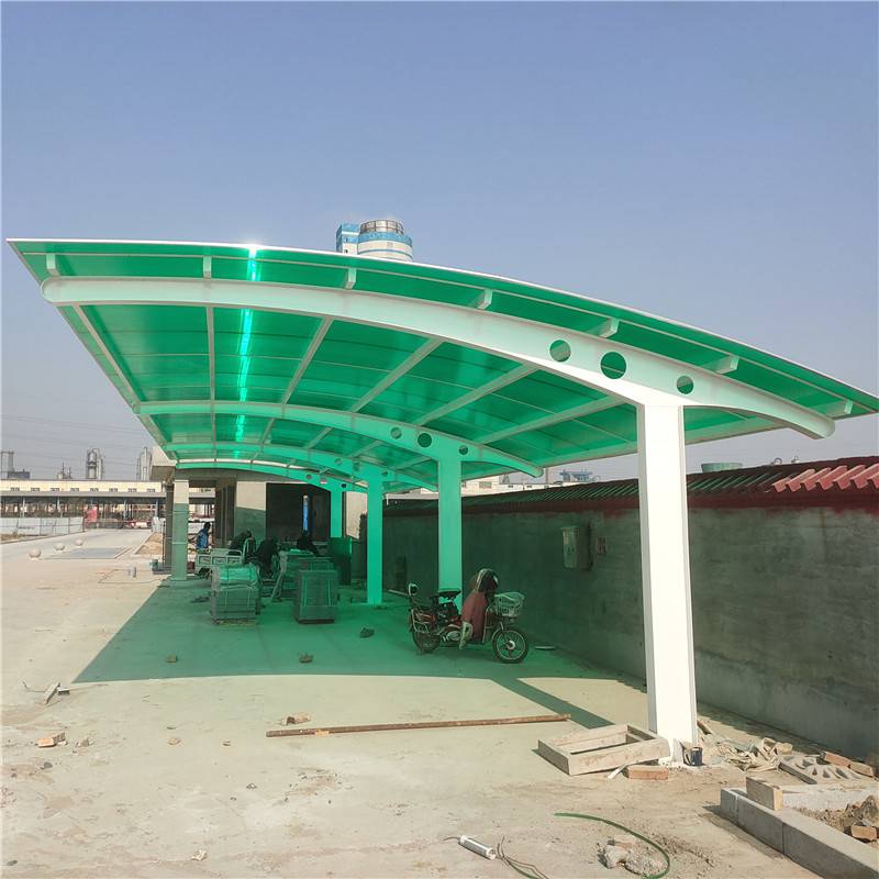 荣耀乔华篷业阳光板汽车遮阳停车棚公园景区膜结构