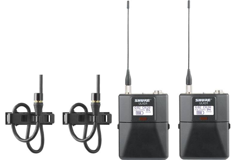 shureulxd14dmx150舒尔一拖二无线微型领夹式话筒双通道无线微型领夹