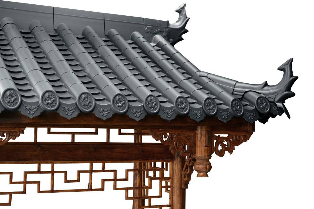 筒子瓦单张面积大瓦型轻质高强配件封头款式精美质地坚韧抗冲击