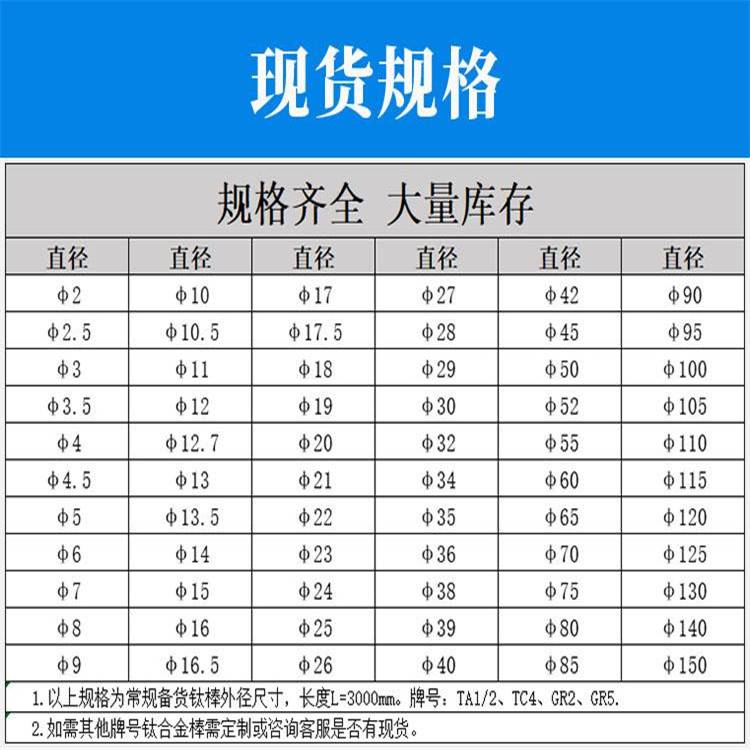 高硬度tc4钛合金圆棒规格全价格优ti6al4v钛合金光圆棒