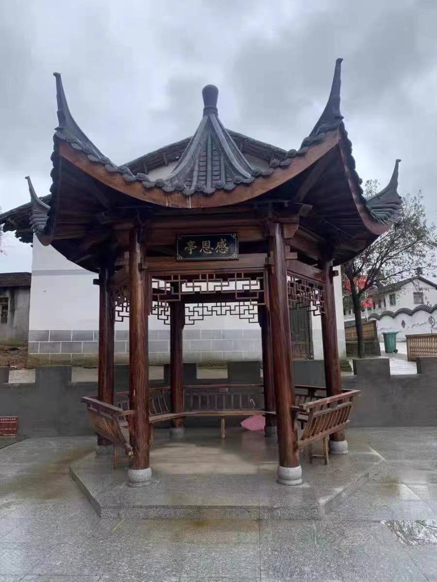 山西古建凉亭水榭门楼长廊木屋花架防腐木林丰木业