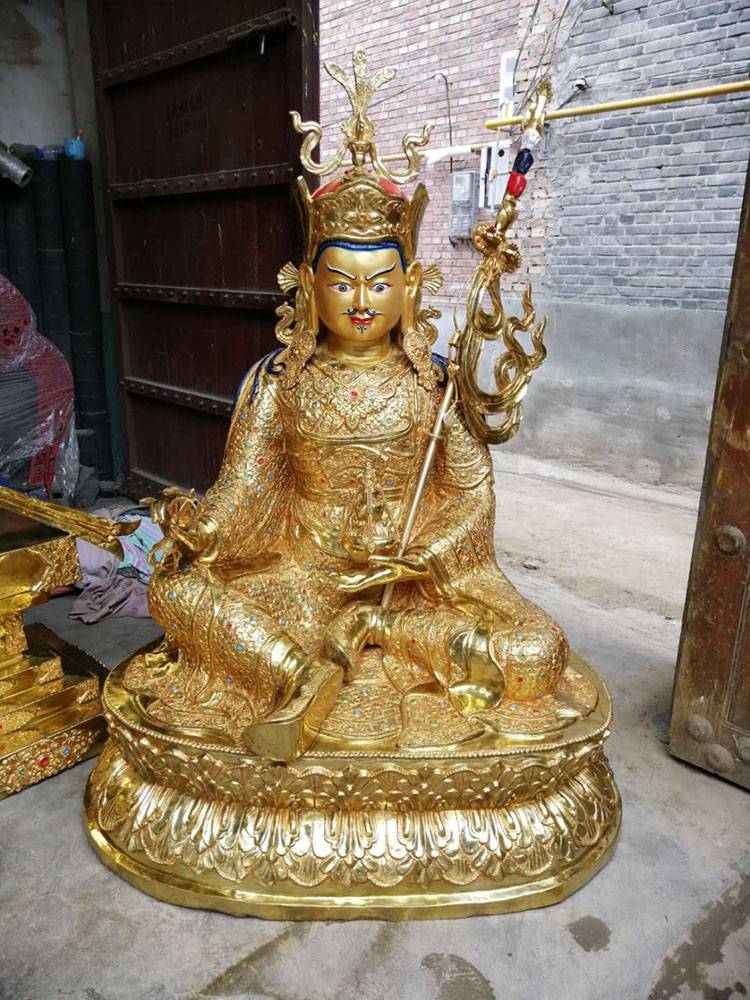 莲花生大师佛像纯铜铸造大型藏传铸铜1 5米莲花生大师莲花生大士密宗佛像定做 价格 厂家 中国供应商
